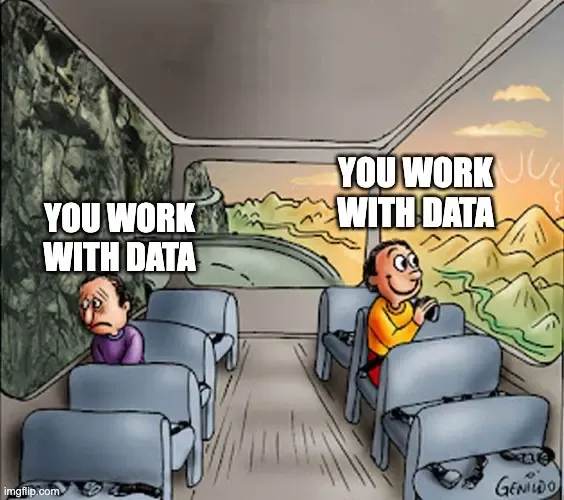 Two guys on a bus meme