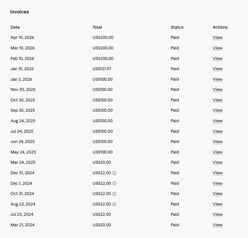 claude invoices
