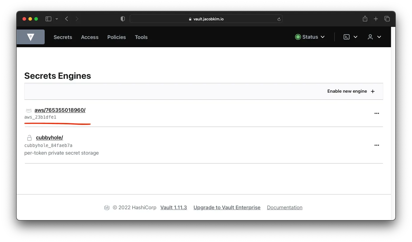 A screenshot of the Vault Auth Terraform configuration