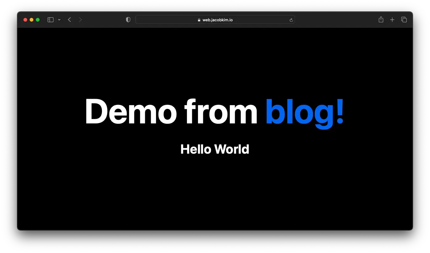 A screenshot of the web app