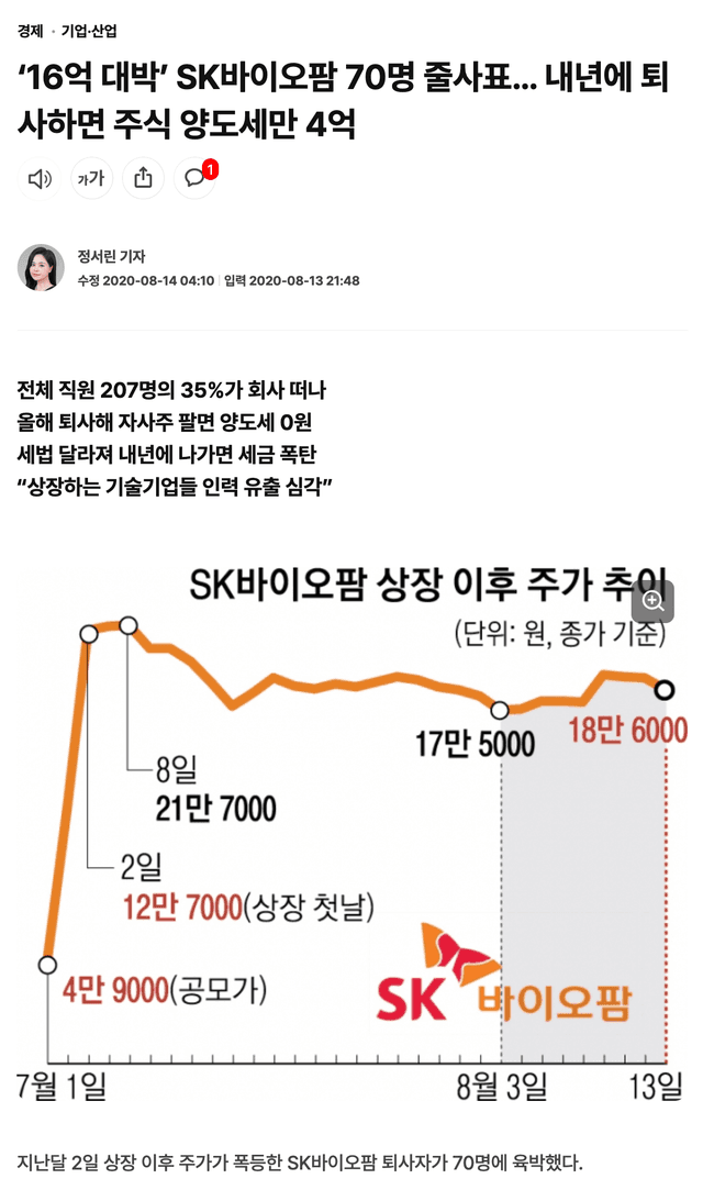 sk바이오팜 기사