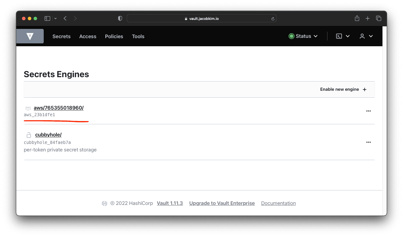 A screenshot of the Vault Auth Terraform configuration