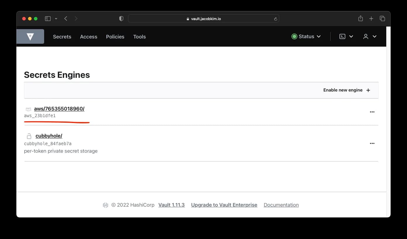 A screenshot of the Vault Auth Terraform configuration