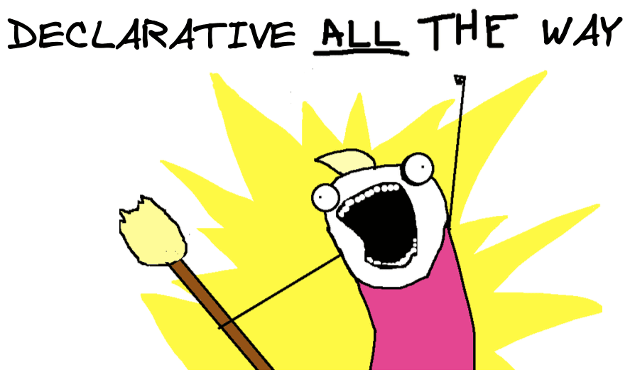 A meme about declarative all the way