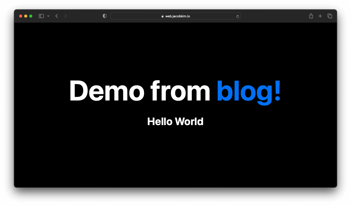 A screenshot of the web app